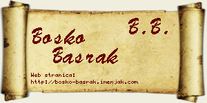 Boško Basrak vizit kartica
